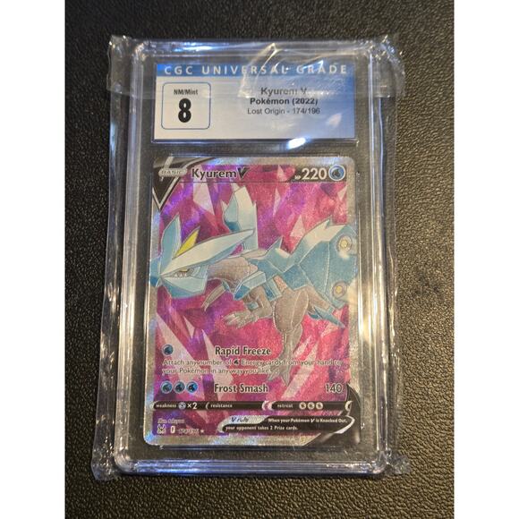 SWSH11: Lost Origin #174/196 Kyurem V (Full Art) CGC 8 - Picture 1 of 2